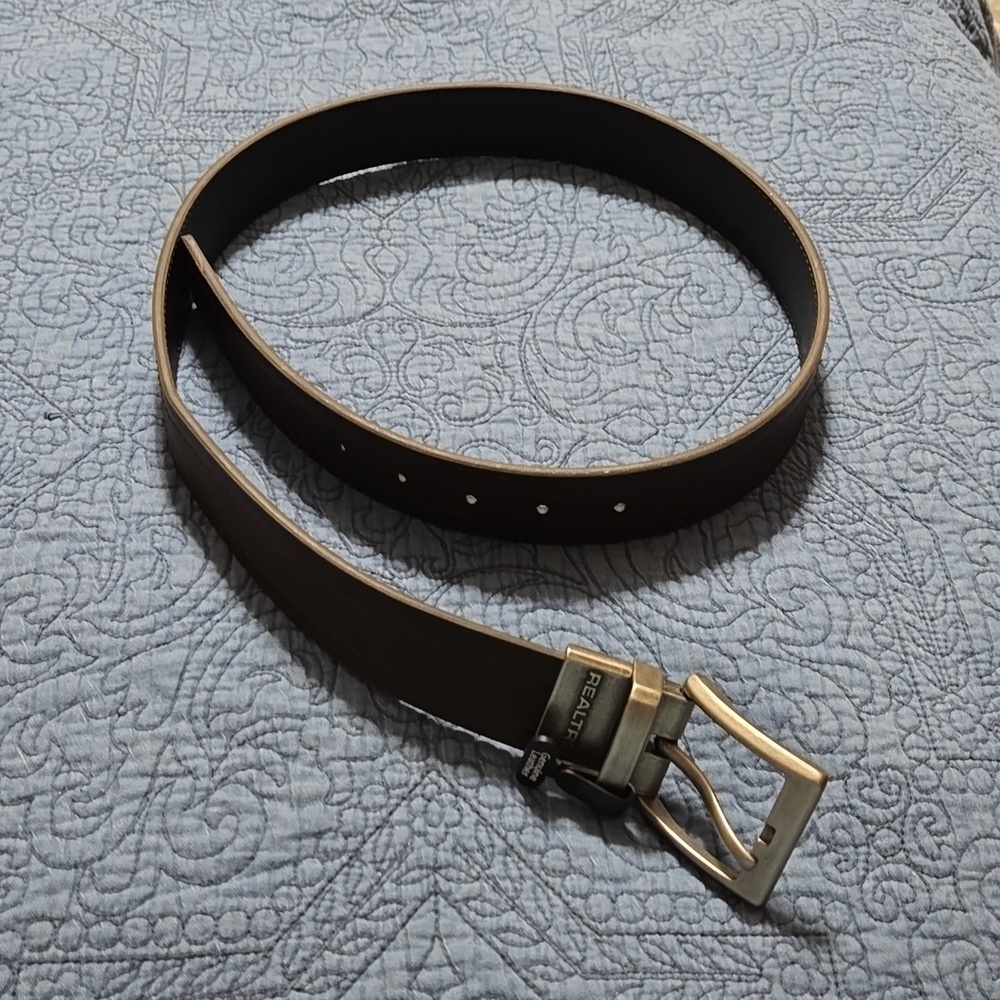Realtree Genuine Leather Brown Mens Belt Size 34